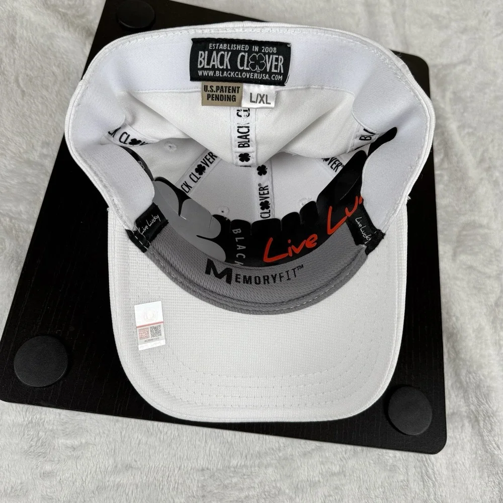 Vanderbilt Commodores Black Clover Live Lucky Memory Fit Hat L/XL White‎ New